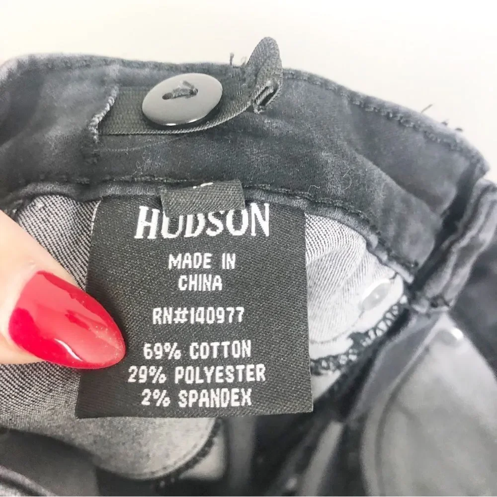 HUDSON | Black Wash Stretchy Skinny Jeans Youth Kids Girls Size 12